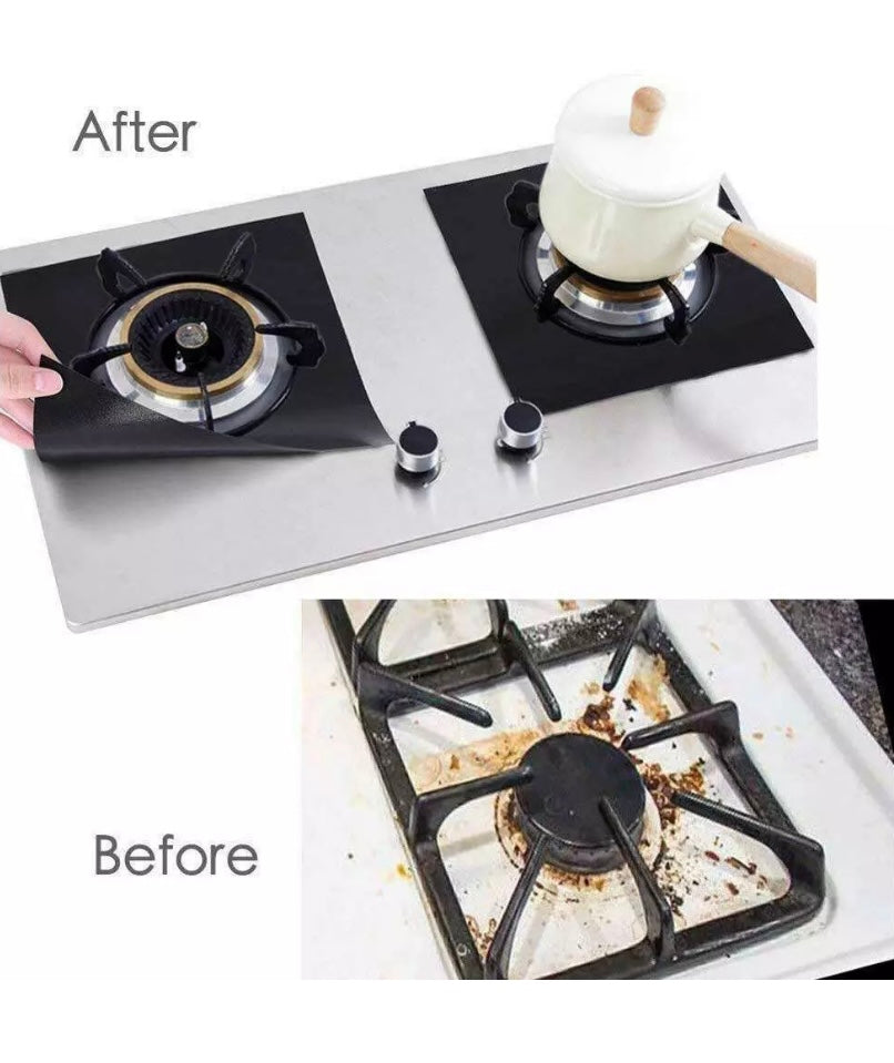 Cooks Innovations Set of 4 Non-Stick Gas Range Protectors - Reusable H