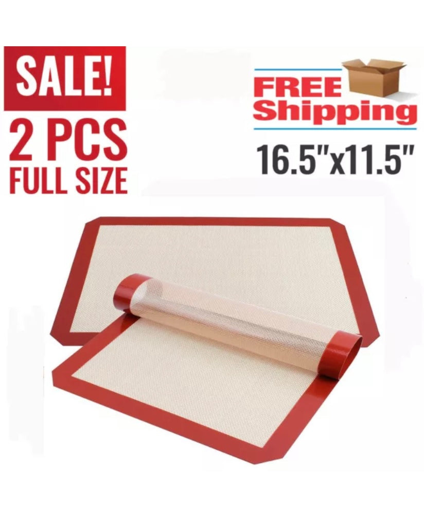 STATINT Non-Stick Silicone Baking Mat, Premium Food Safe - Pack of 2